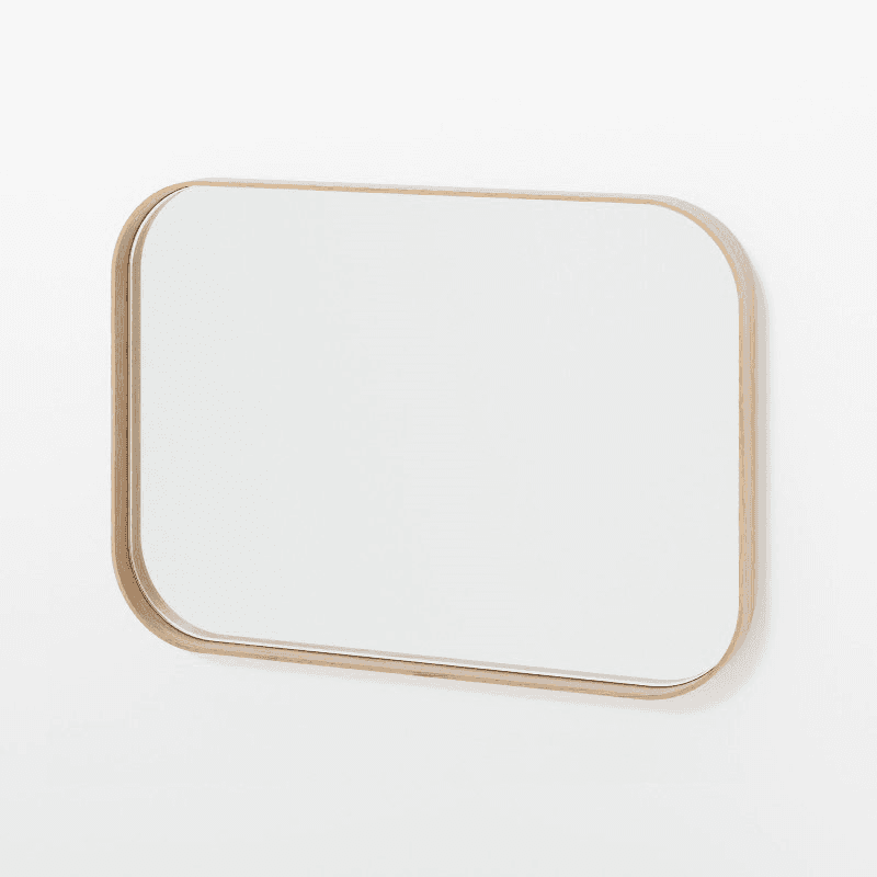 Outlook 55 Rectangular Wall Mirror, Oak
