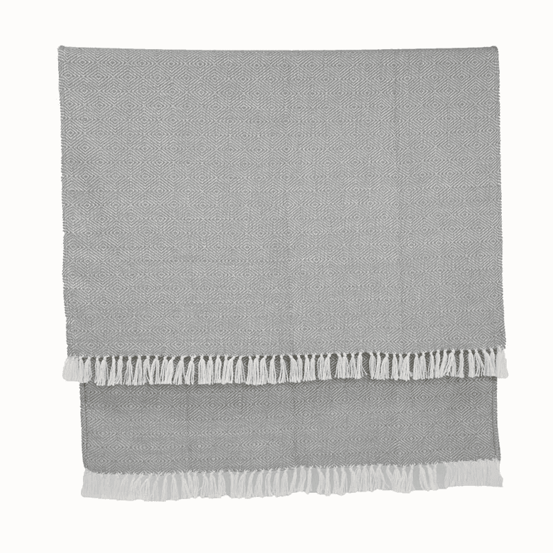 Diamond Blanket, 250cm x 130cm, Dove Grey