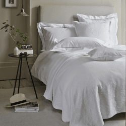 Image showing the Vintage Etienne - Cotton King bedspread, 260 x 260cm, White product.