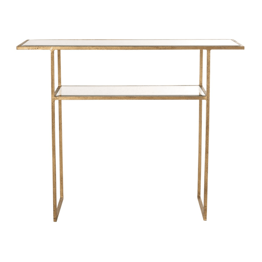 Merle Console table, W100 x D27 x H80cm, Antiqued Glass