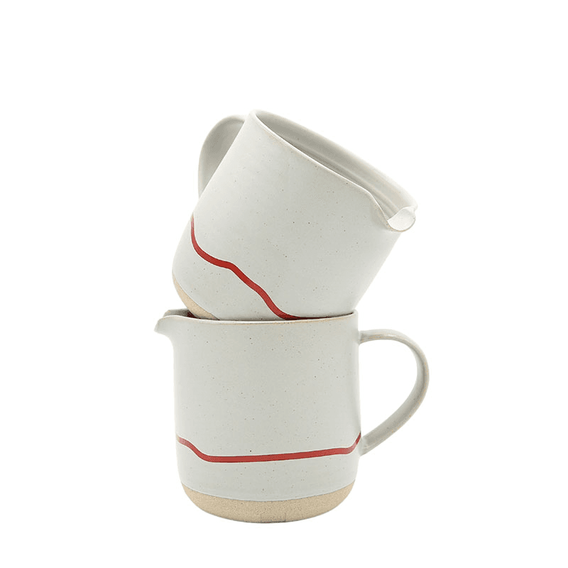 Studio Jug, 400ml, Pebble & Red
