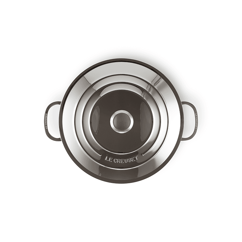 Signature Uncoated Shallow casserole with lid, 30cm, Stainless Steel