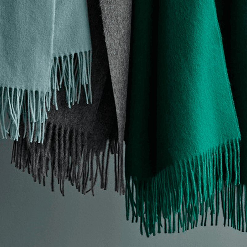 Classic Plaid Throw, H200cm x W130cm, Botanic Green