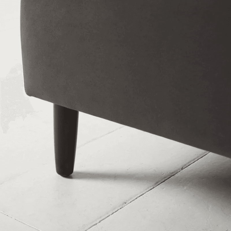 Model 05 Velvet Love Seat, Charcoal
