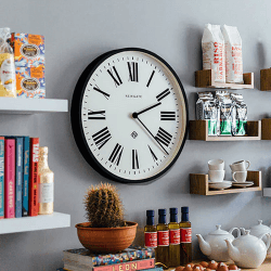 Image showing the Italian Wall clock, H53 x W53 x D5.5cm, Black product.