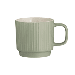 Image showing the Embossed Line Mug, H8.5 x W9.5 x L13, Green product.