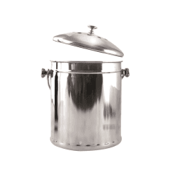 Image showing the Mini compost pail, 2.25 litre, Silver product.