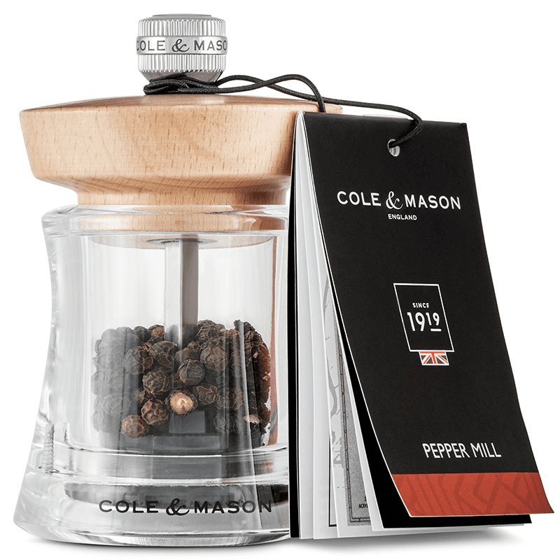 Holborn AcryliC Pepper Mill, 95mm, Natural Beech
