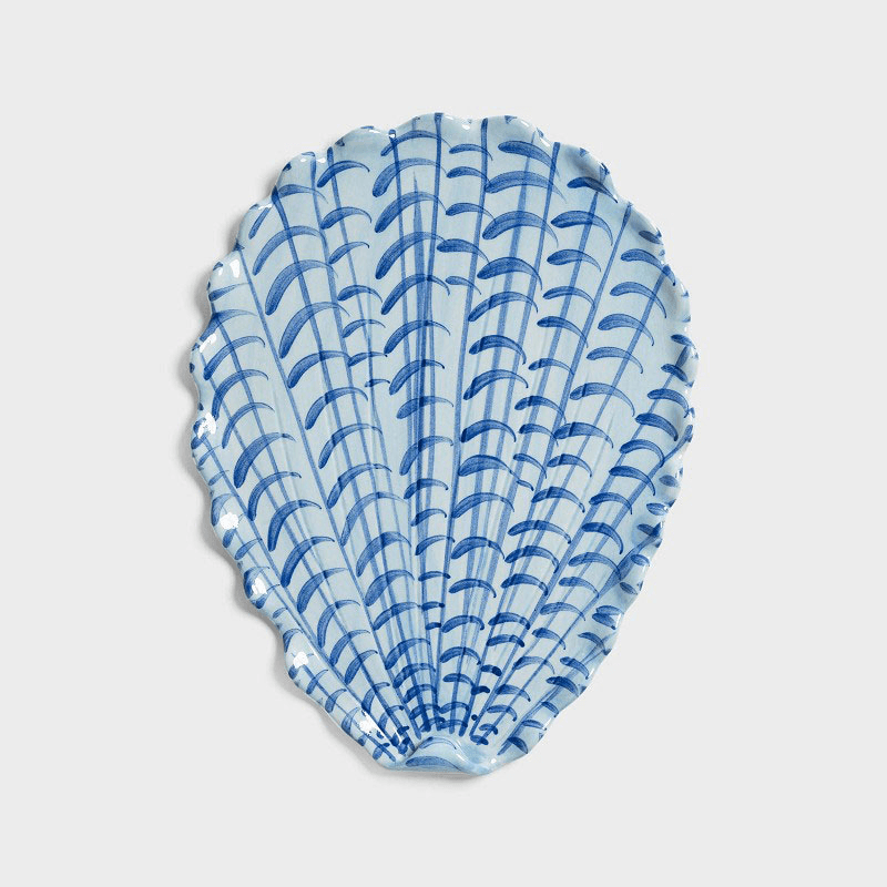 Shellegance Plate, 26 x 20cm, blue