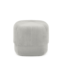 Image showing the Circus Small pouf, H40 x L46 x D46cm, Grey product.