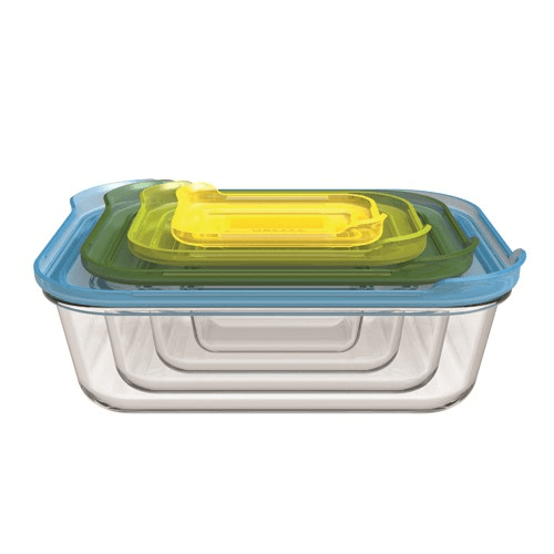 Nest 4 piece glass storage set