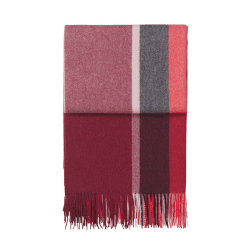 Image showing the Manhattan Plaid Throw, H200cm x W130cm, Bordeaux/Red product.