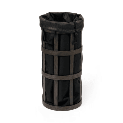 Image showing the Cage Laundry basket, H63 x W31 x D31cm, Dark Brown/Black product.