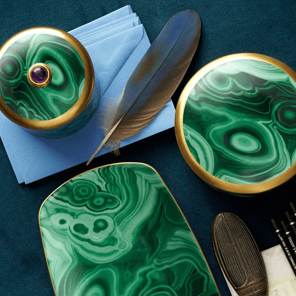 Malachite Candle
