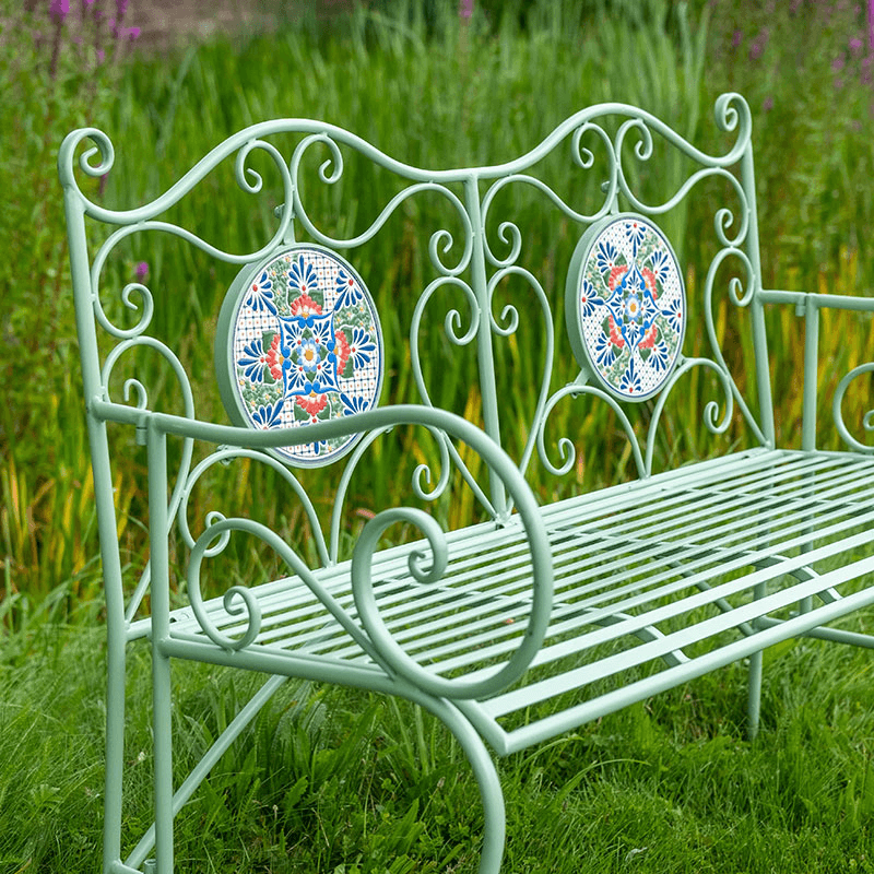 Mosaic Bench, Green