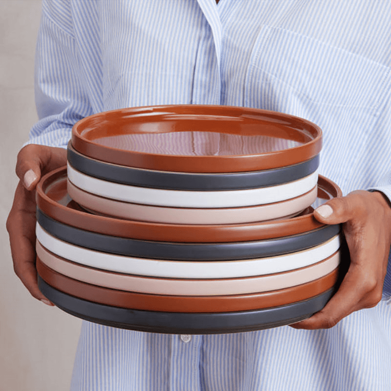 Set of 4 Dessert Plates, 15cm, Char