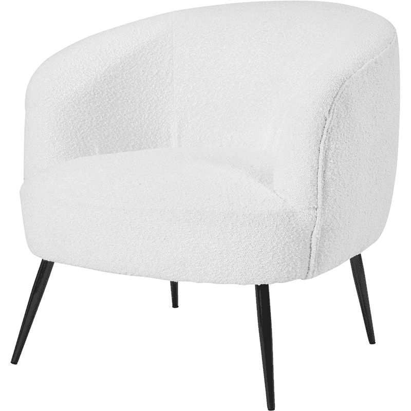 Siena Boucle Accent Chair, White