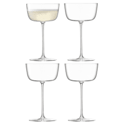 Image showing the Borough Set of 4 cocktail saucers, 240ml, clear product.