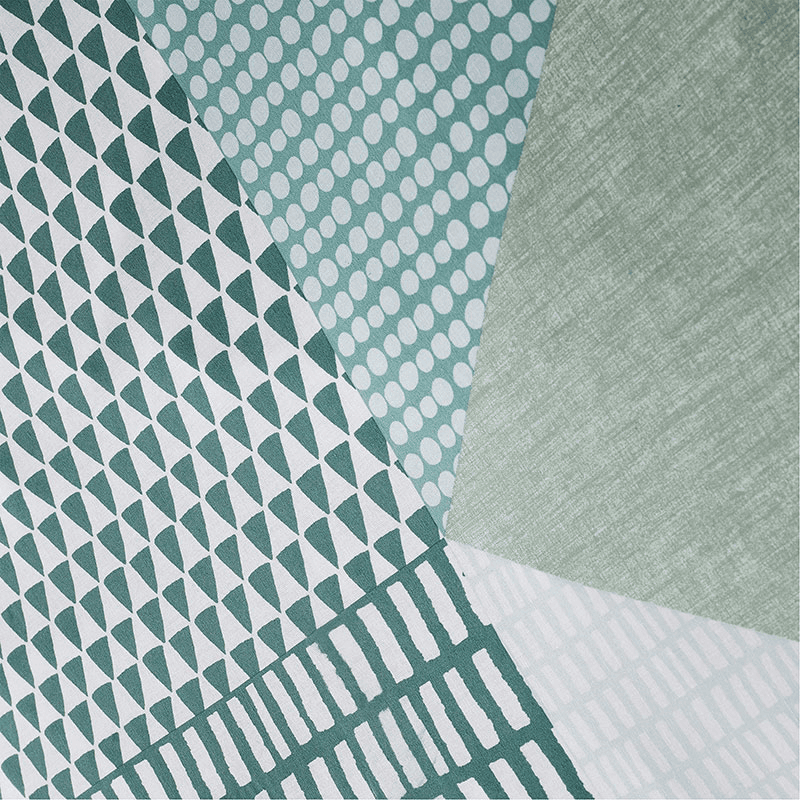 Larsson Geo King Duvet Set, Green