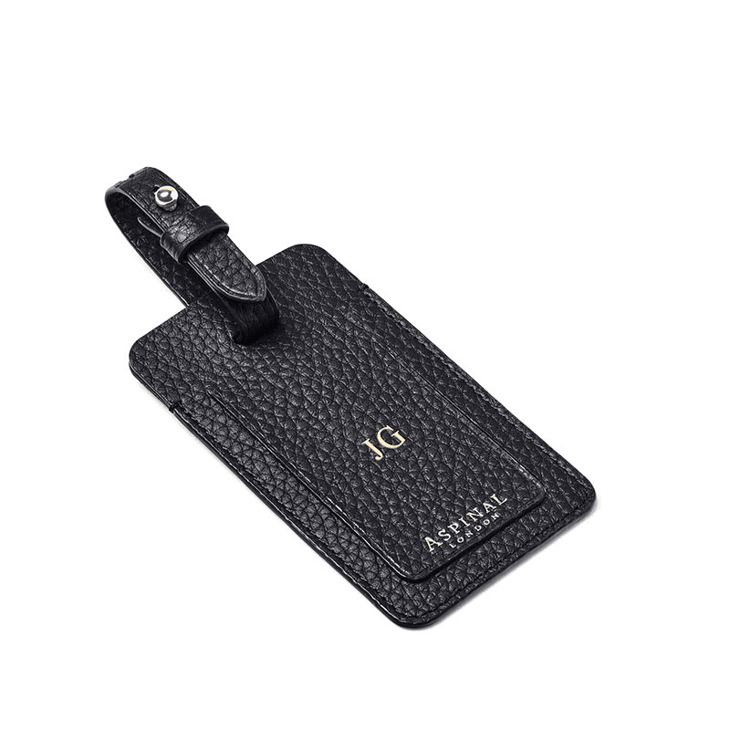 Luggage Tag, H11.5 x W6.5cm, Black Pebble