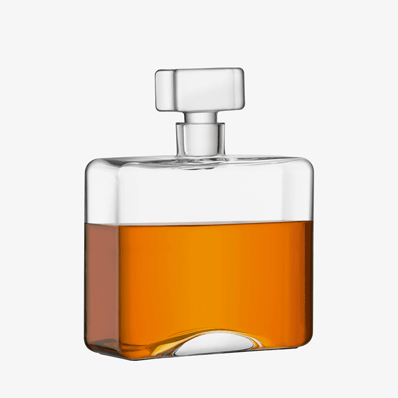 Cask Whisky Rectangle Decanter, 1l, Clear