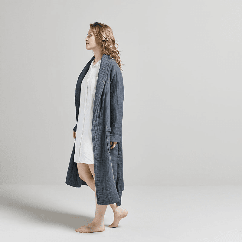 The Dream Cotton Robe, Extra Small, Ink