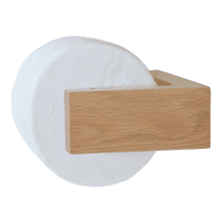 Image showing the Slimline Loo roll holder, H5 x W16 x D11cm, Oak product.