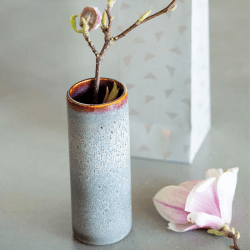 Image showing the Lave Home Small Cylinder Vase, H20cm, Beige product.