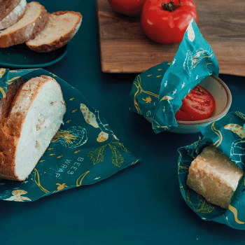 Image showing the Ocean Print Pack of 3 food wraps, small/med/large product.