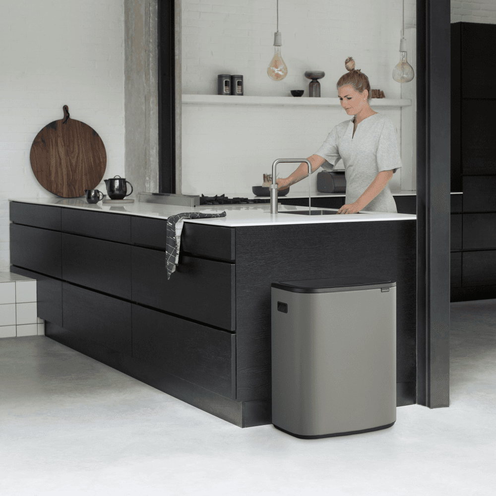 Bo Touch bin, 30 litre, Mineral Concrete Grey