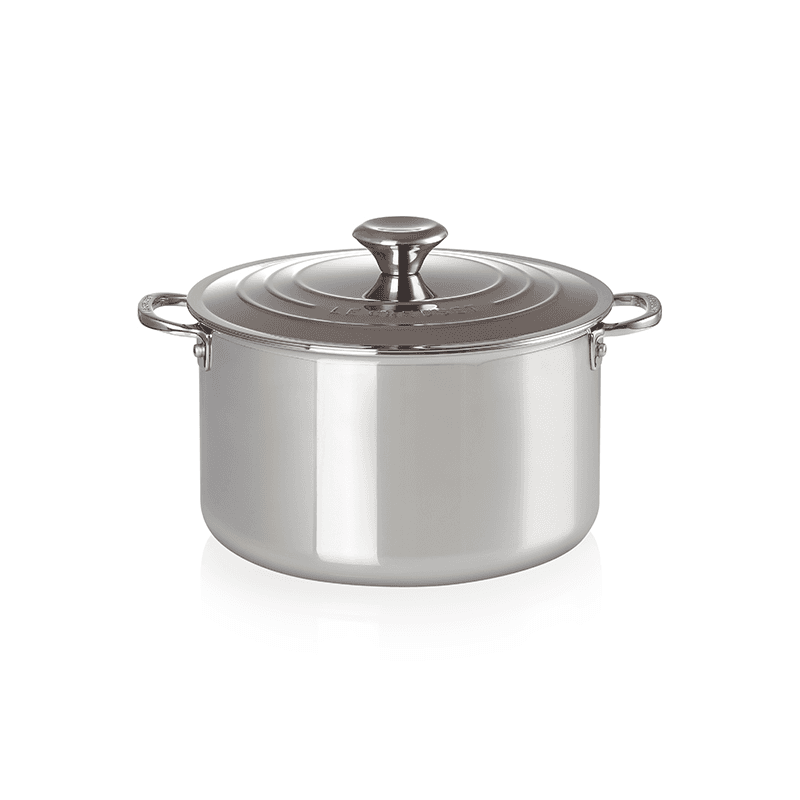 Signature Uncoated Stockpot with lid, 24cm, Stainless Steel