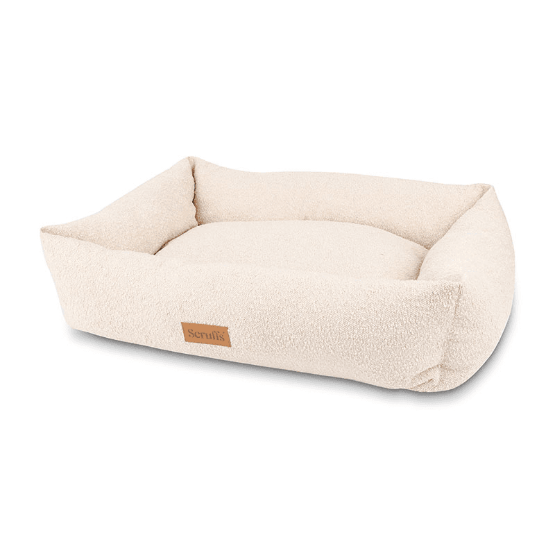Luxury Boucle Box Bed, 90 x 70cm, Ivory