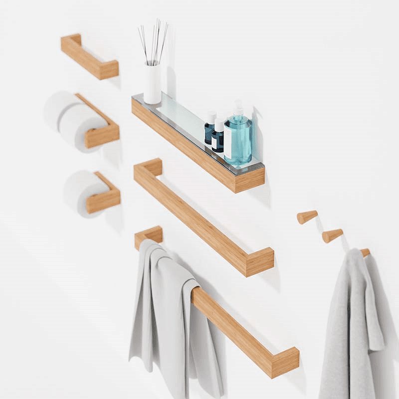 Hand Towel Rail, L28cm, Bamboo