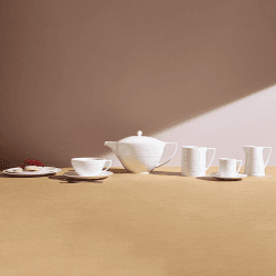 Image showing the Strata Mug, H10.4 x W8.8 x D12.3cm, White product.