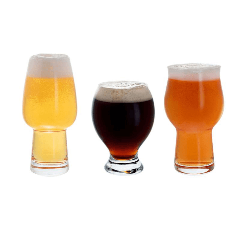 Three Cheers for Beers Set of 3 Beer Glasses, Clear