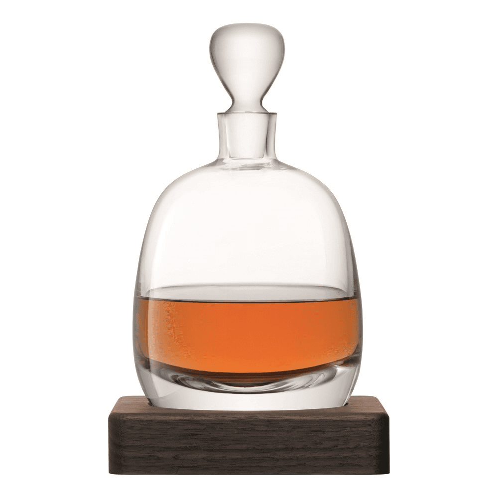 Whisky Islay decanter with walnut base, 1 litre, clear