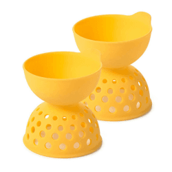 Image showing the 2-piece silicone egg poaching set product.