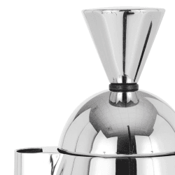 Image showing the Brew Stove top coffee maker, H23 x W15 x D 13, Metallic product.