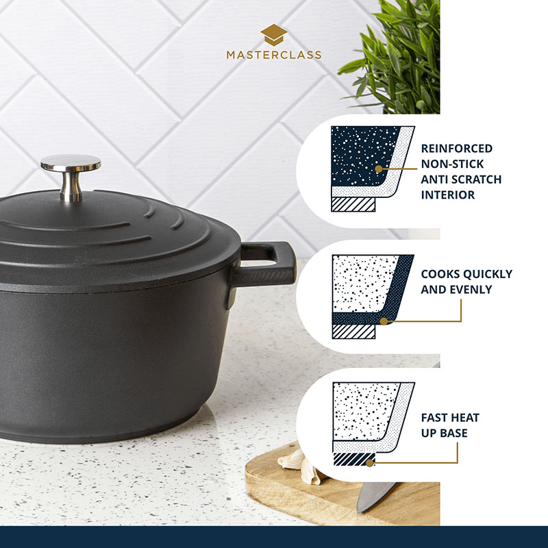 Cast aluminium casserole dish, 20cm/2.5 litre