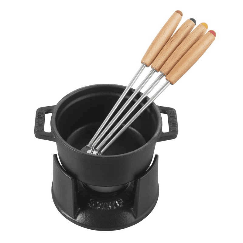 Mini fondue set, 10cm, Black