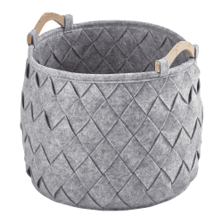 Image showing the Amy Medium storage basket, 35 x 35cm - 33L, Silver product.