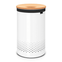 Image showing the Laundry bin, 60 litre, White With Cork Lid product.