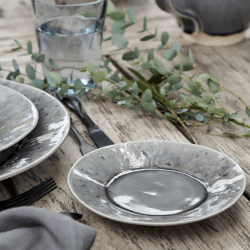 Image showing the Madeira Set of 6 bread plates, 16cm, Grey product.
