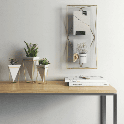 Image showing the Prisma Photo frame, 48 x 23 x 8cm, Matte Brass product.