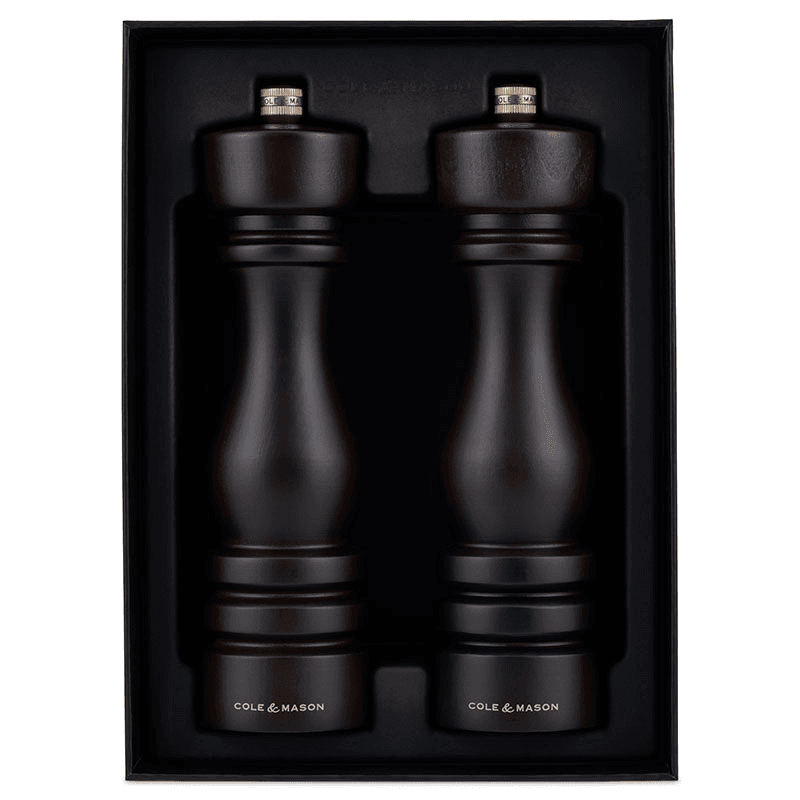London Salt & Pepper Mills, 220mm, Chocolate Wood