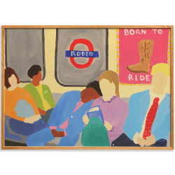 Image showing the Born To Ride Framed Print, 50 x 70cm, Multi product.
