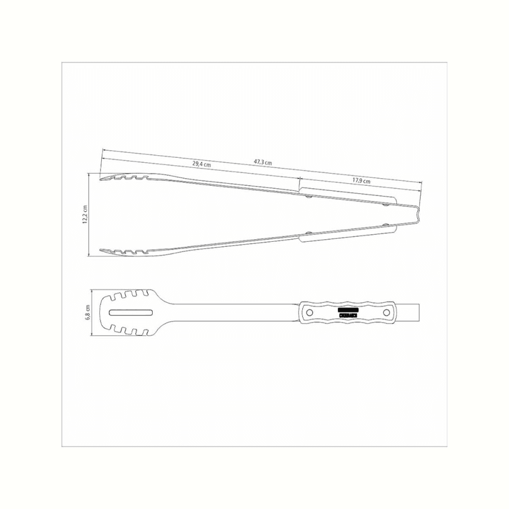 BBQ Tools, Set of 3, Brown/Silver