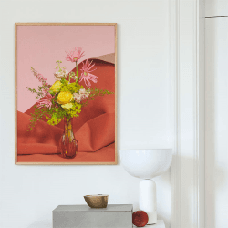 Image showing the Blomst 07 Art Print, 50 x 70cm, Pink/Red product.