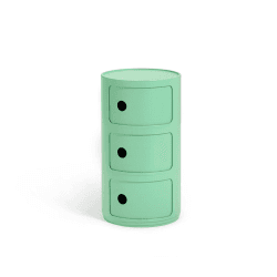 Image showing the Componibili 3 door cabinet, H58 x W32 x D32 cm, Green product.