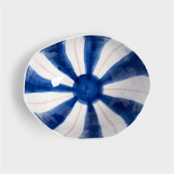 Image showing the Ray set of 2 bowls, 13 x 16.5, blue product.